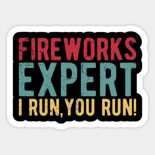 Fireworks Expert memorial day Sticker